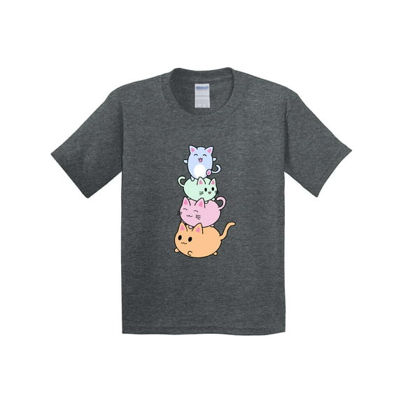 Inktastic Kawaii Kitten Stack Youth T-Shirt