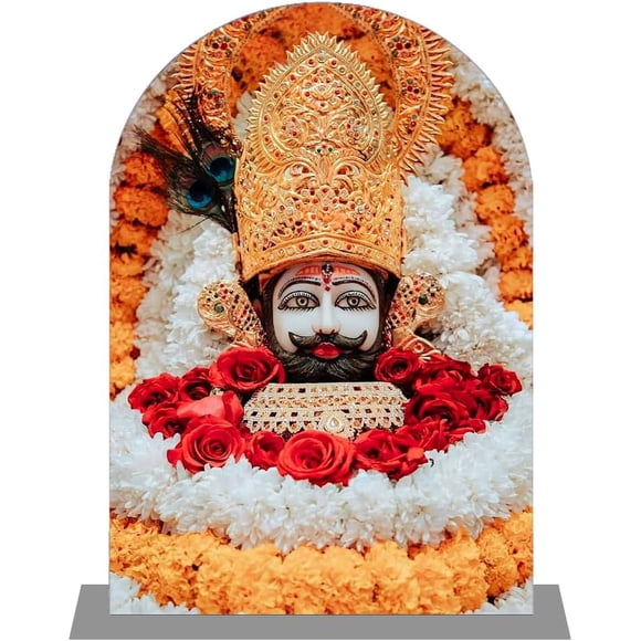 AUTOEASY Khatu Shyam Idol for Car Dashboard Acrylic Round murti Idol for Home Gift Item & Statue for Temple,Pooja,Home Decor,Office,Study Table, Holy Statue, Decorative Showpiece Figurine