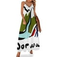 thumbnail image 2 of Norway Flag design | Fjord illustration Sleeveless Dress Woman clothing dresses for woman Dresses gala, 2 of 6