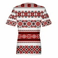 thumbnail image 3 of TQWQT Short Sleeve Shirts for Women Causal V Neck Western Aztec T Shirt Summer Loose Fit Ethnic Print Graphic Tees, 3 of 5