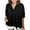 Black, variant on Lovskoo Summer Tops for Women 2024 V Neck Half Sleeve Loose Casual Solid Color T Shirt Pullover Blouse Tops Black