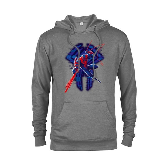 Marvel Spider-Man: Across the Spider-Verse 2099 Glitch - Pullover Hoodie for Adults - Customized-Graphite Heather