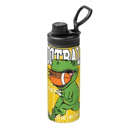 

Fuzoiu T-Rex Playing Football Print 18oz Sports Insulated Kettle Stainless Steel Vacuum Water Bottle Leakproof Sport Flask