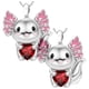 thumbnail image 1 of Cadenas de Dije de Animales AxolotlNeck08 2Pzas Ajolote/Corazón Plata/Rojo Metal Cadena y Dije., 1 of 4