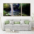 thumbnail image 2 of IDEA4WALL 3 Piece Framed Canvas Wall Art for Living Room, Bedroom Waterfall in Deep Forest of Croatia Canvas Prints for Modern Home Decoration Ready to Hang, 2 of 4