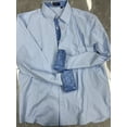 thumbnail image 6 of HISDERN Men's Button Down Dress Shirts Casual Long Sleeve Shirt Inner Contrast Shirt Blue Paisley, 6 of 7