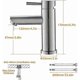 thumbnail image 3 of Stainless Steel Bathroom Faucet, Modern Design with Adjustable Hot and Cold Water, 3 of 5