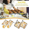 thumbnail image 5 of Naloa Honey Bee Set Oven Mitts and Pot Holders 4 pcs Set, Cooking Baking Grilling Kitchen Oven Glove for Cooking, 5 of 6