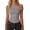 Gray, variant on Women One Shoulder Ruched Crop Tank Tops Casual Trending Twist One Shoulder Summer Tanks Tops Going Out Crop Shirts