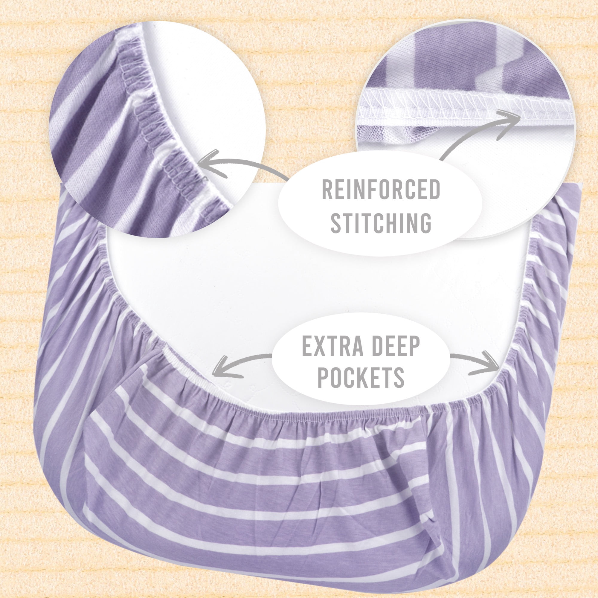 Baby Bassinet Sheet Set for Boy and Girl, 4 Pack Organic Cotton Universal Fitted Bedding Cover for Oval, Hourglass & Rectangle Bassinet Mattress, Fitted Sheets Size 32 x 16 x 4 Inches