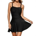 thumbnail image 1 of Maillot de Bain Femme Mode Conservatrice Couleur Unie Dos Nu, 1 of 5