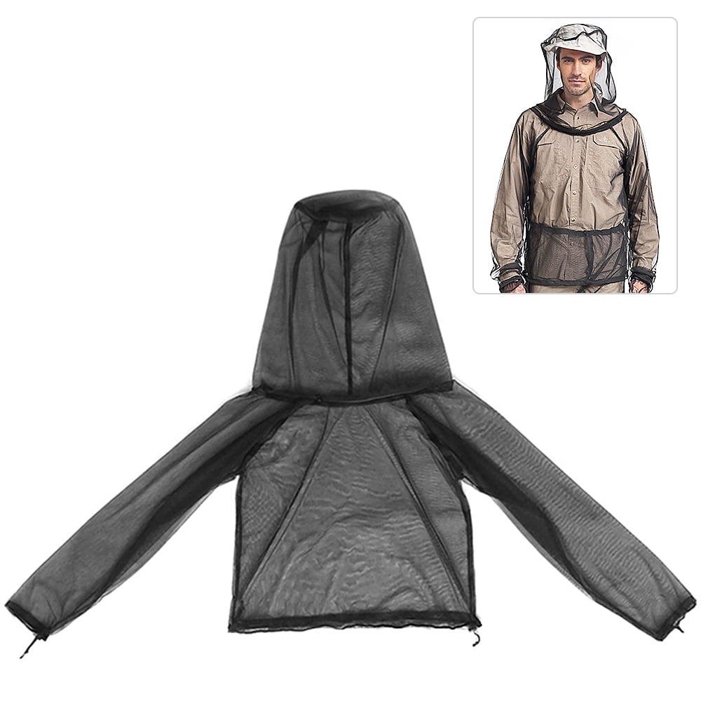 Lightweight Mesh Mosquito Jacket with Hood Outdoor Protection Bug