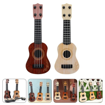 AURARMLET Kids Ukulele Toy 2 Pcs Assorted Colors Musical Instrument for Children Music Education and Christmas