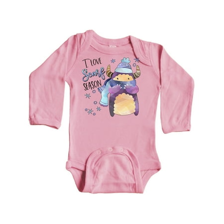 

Inktastic I Love Scarf Season Cute Winter Yeti Gift Baby Boy or Baby Girl Long Sleeve Bodysuit