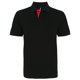 thumbnail image 1 of Asquith & Fox - Polo de manga corta ajuste clasico Modelo Contrast hombre caballero (Negro/Rojo), 1 of 3