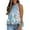 Floral Sky Blue, variant on Ichuanyi Halter Flowy Tops for Women Summer Striped Sleeveless Shirts Blouse Casual Tank Tops Ruffle Hem Tops for Juniors