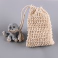 thumbnail image 3 of Bolsa de jabón de lino y algodón, bolsa de almacenamiento de jabón hecha a mano con degradación de fibra vegetal, bolsa de malla para jabón, cepillo de baño, 3 of 6