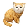 thumbnail image 4 of Juguetes de peluche perfke para gatos Gato realista para mesa juguete regalo de Pascua Regalos de cumpleaños Amarillo, 4 of 9