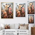 thumbnail image 4 of Designart "Giraffe Portrait: Cute And Floral" Animals Giraffe Canvas Prints, 4 of 7