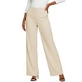 thumbnail image 6 of Women's Straight Leg Yoga Pants, High Waisted Stretchy Versatile Summer Business Casual Trousers with Pockets, 6 of 6