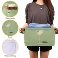 thumbnail image 3 of Yayeee 2 Pack Canvas Storage Basket with Handles for Shelves Fabric Bins Closet Organizer, Light Green Martini, 3 of 8
