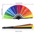 thumbnail image 2 of Ventilador de mano Jeyeou Rainbow Rave con purpurina holográfica con funda, 2 of 7