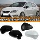 thumbnail image 2 of Pair Replacement Rearview Side Mirror Covers Cap For Seat Leon MK2 1P Ibiza MK4 6J Exeo 3R 2008-2017 Car Accessories Black/White, 2 of 4