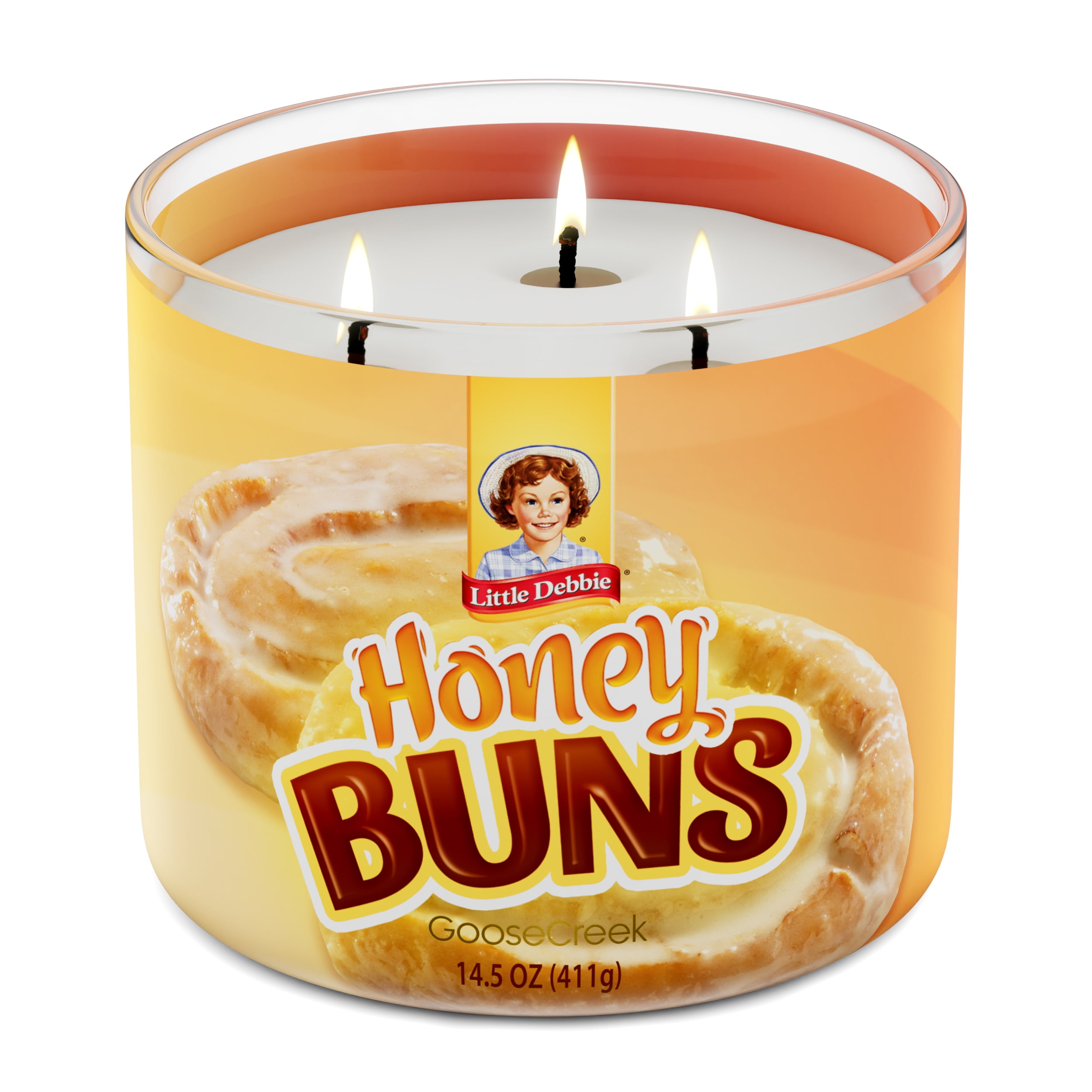 (2 pack) Goose Creek 3-Wick Little Debbie Honey Buns Scented Jar Candle, 14.5oz.