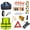 Upgraded, variant on All-in-One Roadside Assistance Emergency Kit, Vehicle Truck Car Safety Kit with Reflective Warning Triangle, Safety Hammer, Reflective Vest, Emergency Insulation Blanket and Essential Tools