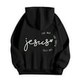 thumbnail image 3 of SIYUDAN Hoodies For Women Christian Sweatshirts Letter Print Hoodies Oversized Womens Pullover Hoodie Women Fall Outfits Women's Clothes, 3 of 3