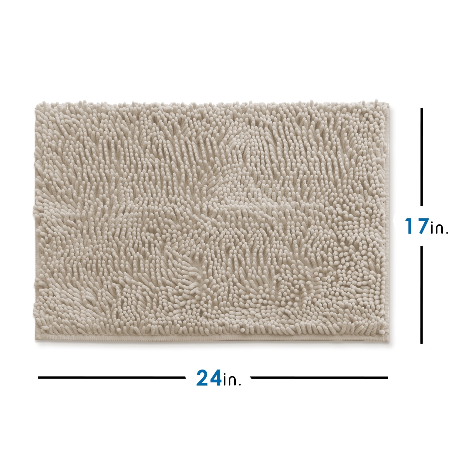 Lammaloe Chenille Bathroom Rugs Non Slip Bath Mat, 24×36 Ultra Absorbent, Bath Mats for Bathroom, Pink