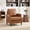 Brown, variant on MOONMISS PU Leather Accent Chair,Armchair with Removable Cushion Side Storage Pocket,Single Sofa with Extra Seat Depth,Gray