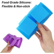 3 Packs 6 Cavities Silicone Cake Baking Mold (Purple, Blue, Pink), DaKuan Baking Mold Cake Pan, Biscuit Chocolate Mold, Ice Cube Tray, Soap Mold
