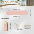 thumbnail image 2 of Uxcell Leather Drawer Pulls Leather Handle Center Cabinet Dresser Knobs with Screws for Dresser Cupboard Closet Doors Pink, 2 of 7