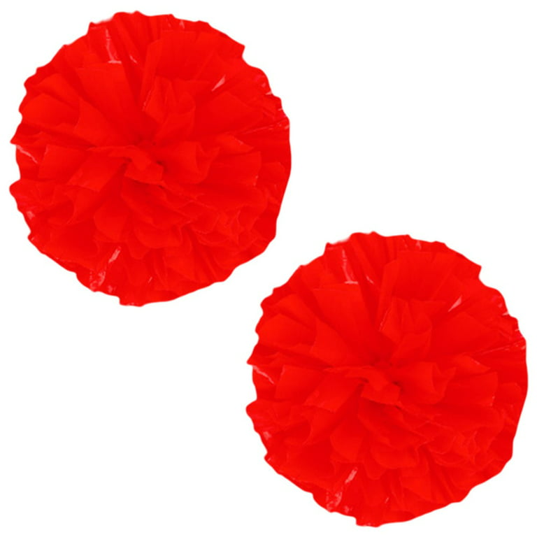 Pom Poms Cheerleading, 2 Pack Cheerleading Pom Poms for Kids，for Girl, with  Baton Handle for Team Spirit Sports Dance Cheer Kids Adults 
