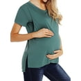 thumbnail image 3 of Julyccc Womens Maternity Side Split Nursing Tunic Tops, 3 of 5