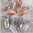 thumbnail image 3 of Juego de 6 cajas con purpurina 3D, copos metálicos brillantes y polvo acrílico para decoraciones de uñas vibrantes: colores variados para una impresionante manicura holográfica Kit de, 3 of 4