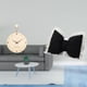 thumbnail image 2 of Reloj de pared,Reloj de pared decorativo para sala de estar,silencioso,Cojín con lazo bonito,Almohada con forma de lazo,bonito cojín decorativo con lazo,Funda de almohada con lazo suave y, 2 of 8