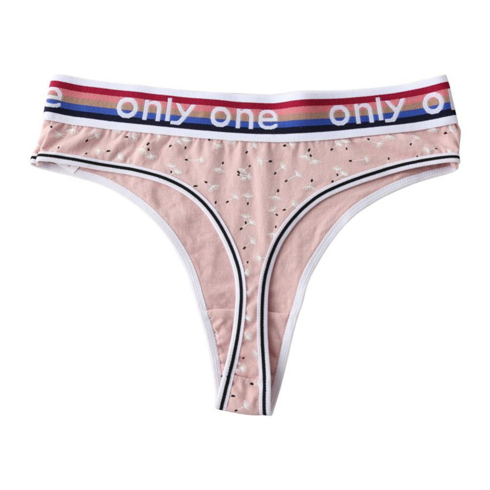 Pretty Comy Women's Breathable Seamless Thong Panties High-Cut Underwear -  