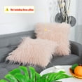 thumbnail image 2 of Unique Bargains 2-Pack Shaggy Decorative Throw Pillow Cases 18" x 18" Pink, 2 of 8