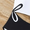 thumbnail image 4 of Zylarhe Girls Swimsuit Girls Hollow Out Monokini Swimsuit Racerback Tank Black White Contrast Toddler Kid Child Swimwear Black 10-11 Years, 4 of 9