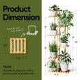 thumbnail image 4 of Soporte para plantas ROSSNY de 6 niveles y 7 macetas de bambú para interiores, 4 of 7