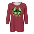 thumbnail image 5 of FDGIU Plus Size St. Patrick's Day Tee for Women - Short Sleeve Shamrock Graphic Crew Neck Top, 5 of 5