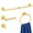 GOLD, variant on Munek 4-Piece Bathroom Hardware Set, 24" Towel Bar, Towel Ring, Robe Hook & Toilet Paper Holder, Matte Black