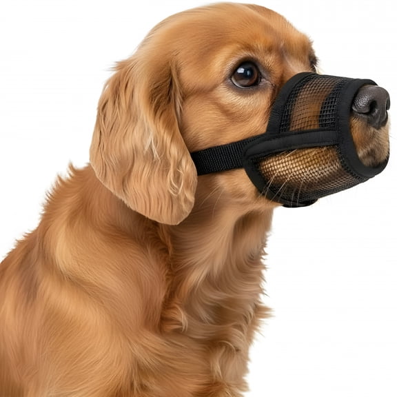 GASTROPOD Dog Muzzle Medium Sized Dogs-Soft Muzzle for Medium Sized Dog with Air Mesh | Muzzle to Stop Biting Barking And Chewing | Allows Panting And Drinking