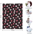 thumbnail image 4 of Black Skull Flower Bow Pattern Blanket,Comfortable Soft Flannel Throw Blanket,All Season,Warm Lightweight Blankets for Sofa Bed Couch Living Room Chair,30"x40", 4 of 4