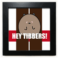 thumbnail image 1 of Hola Tibbers Mesa de pared con marco cuadrado negro, 1 of 4