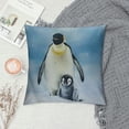 thumbnail image 2 of Orinice Penguin Baby Snow Graphic Decorative Throw Pillow Cover for Home Couch Living Room Bed Sofa Winter Pillow Covers 1PC 22x22in, 2 of 5