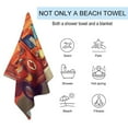 thumbnail image 3 of Fire Engine Car Truck Oversized Beach Towel XL Pool Camping Swim Towels 32''x63'' Soft Blanket Accessories Must Vacation Necessities Adult, 3 of 7