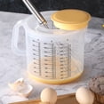 thumbnail image 1 of 2.5l Baking Measuring Cup Transparent Home Scale Mixing Bowl With Lid Kitchen Tools, 1 of 8